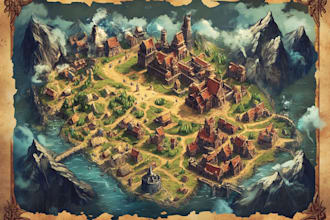 do fantasy map illustration for map
