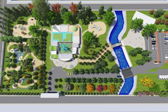 create landscape 2d site plan, planting plan, material list as a garden