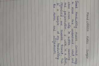 write neat handwritten notes