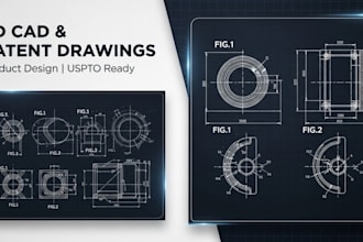 do 2d cad drawing, 3d design rendering, modeling and patent drawings