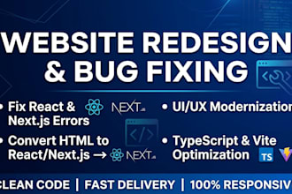 fix bugs and redesign your web app