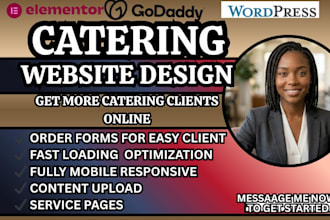 catering site design food service site event catering site chef service website