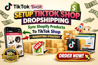 setup tiktok shop dropshipping sync shopify product to tik tok shop marketing