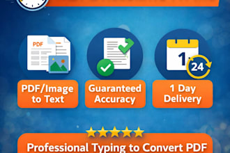 do fast and accurate typing work from pdf image or handwritten notes