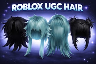 create custom roblox ugc hair, stylized hair and accessories