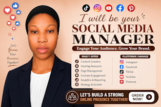 be your social media manager social media marketing manager social media post