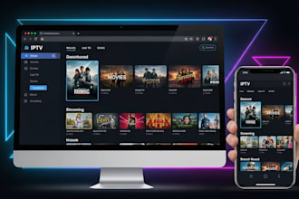 develop a professional iptv web player or streaming web app