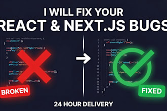 fix bugs and errors in your nextjs or react app