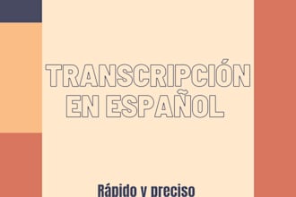 transcripción a textos en español