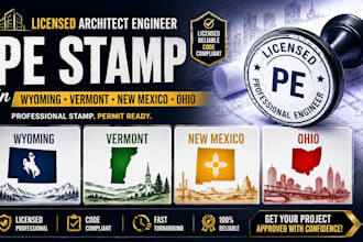 do licensed architect engineer pe stamp in wyoming vermont new mexico and ohio