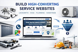 build locksmith website handyman plumbing hvac construction real estate website