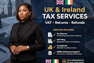be your professional irish and UK tax advisor, file returns vat and claim refund