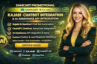 kajabi chatgtp, chatfuel,manychat chat bot integration, ai assistance api key