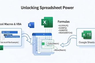 automate excel macros, vba, formulas and google sheets
