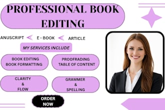 edit proofread and format your manuscript memoir thesis