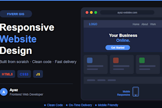 create a professional responsive website from scratch