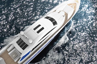 design hydrodynamic hull and photorealistic 3d yacht model for naval architect