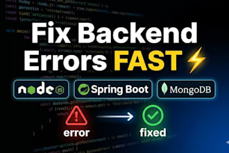 fix backend API errors fast spring boot express