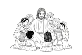 children bible story illustration