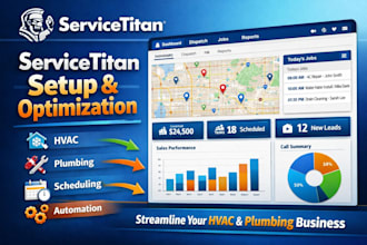 setup service titan, service titan email template and invoice automation