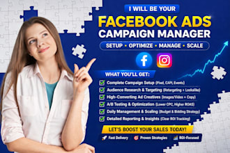 setup and manage peptide facebook business lead generation ads campaign
