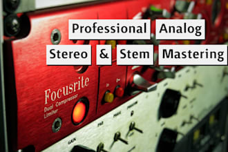 provide professional analog stereo and stem mastering