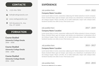 create a professional CV and translate french to english