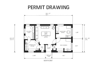 architect draftsman of house floor layout plan florida pe stamp for city permit