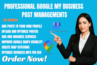 manage google my business posts services to your gmb profile map citation audit