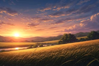 create aesthetic lofi illustrated backgrounds with cozy anime scenes art