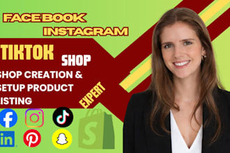 setup tiktok, facebook, instagram and pinterest shop, usa tiktok shop manager