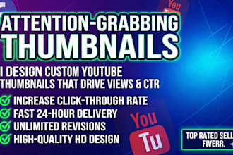 do youtube thumbnail design and viral thumbnail for your channel