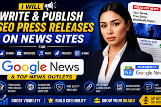 write and publish SEO press releases on news sites