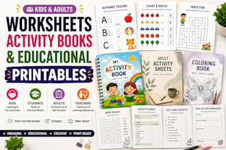 design worksheets, and activity books
