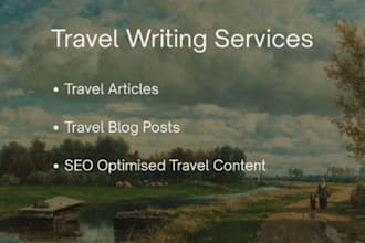write UK travel blog SEO content