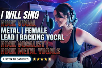 sing rock vocal metal female lead backing vocal rock vocalist rock metal vocals