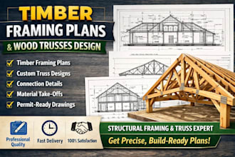 design timber structure framing plans and wood truss plan