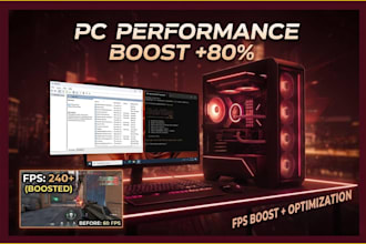 speed up your pc, fix slow PC, fps boost, gaming and editing