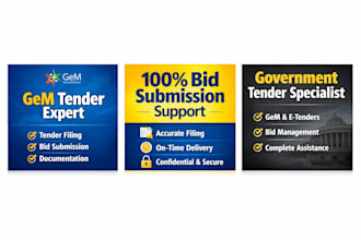 manage government tenders and gem bidding work