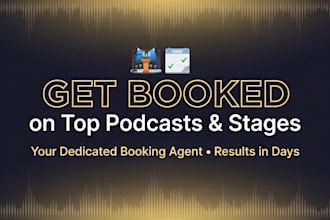 be your podcast speaker booking agent and secure guest spots or speaking gigs