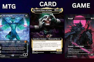 design custom trading card, mtg card, tcg, pokemon, yugioh, fantasy card, edh