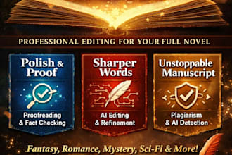 do novel and manuscript editing and refinement