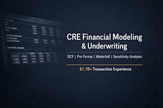 build cre financial models, underwriting, and pro formas for real estate
