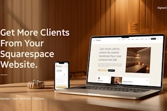 design squarespace website for sauna wellness brands, coaches and booking funnel