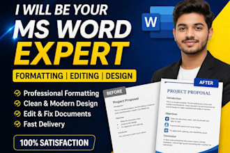edit design and format word document professionally