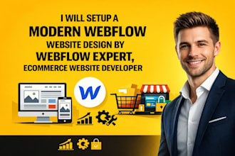 modern webflow website design by webflow expert, ecommerce website developer
