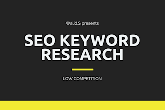 do SEO keyword research for your niche