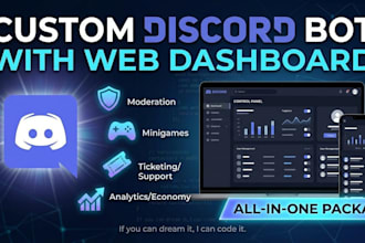 make a discord bot however you want, and ill also provide a personalized website