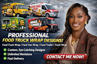design a custom food truck, van, or trailer wrap