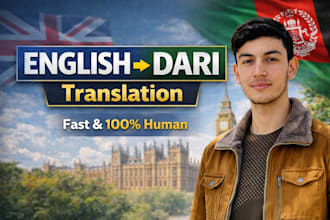 translate english to dari manually and professionally
